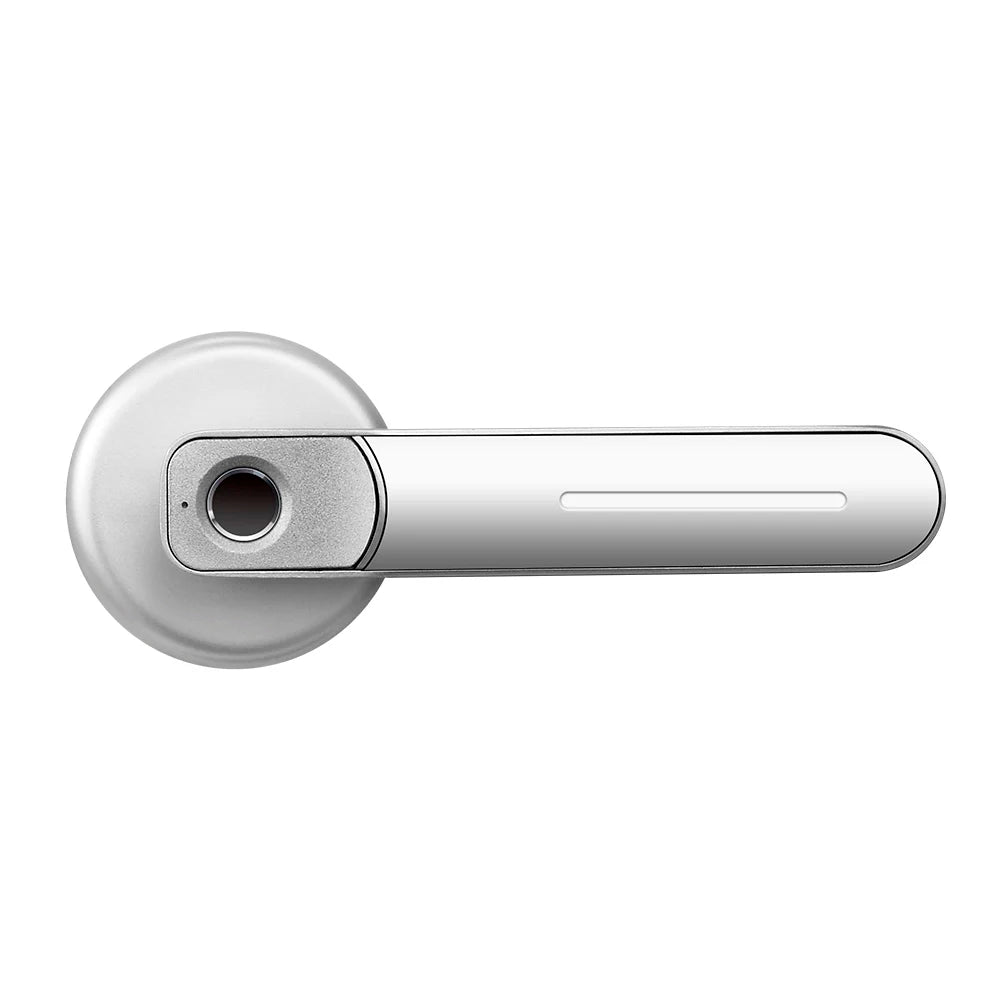 Fingerprint Door Lock Handle USB Rechargeable Anti Theft Smart Electric Biometric Keyless Security Entry with 2 Keys for Home