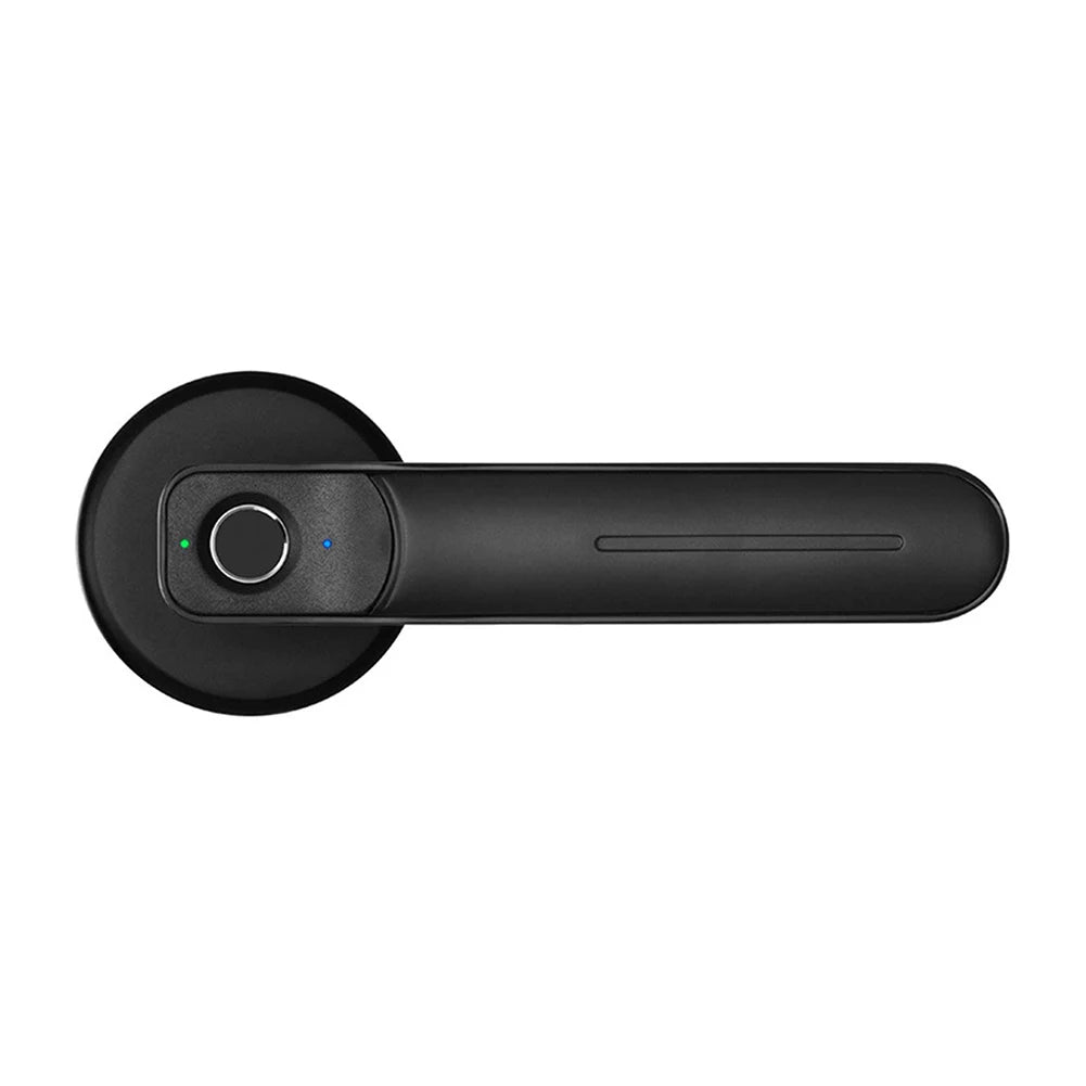 Fingerprint Door Lock Handle USB Rechargeable Anti Theft Smart Electric Biometric Keyless Security Entry with 2 Keys for Home