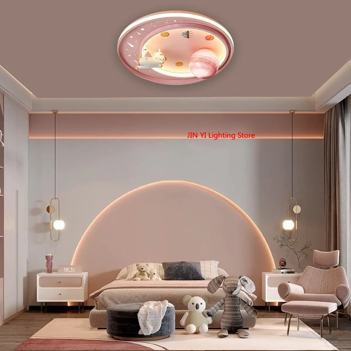 Cartoon Children's Ceiling Light Astronaut Creative Eye Protection Light Source Starry Sky LED Eye Protection Indoor Light