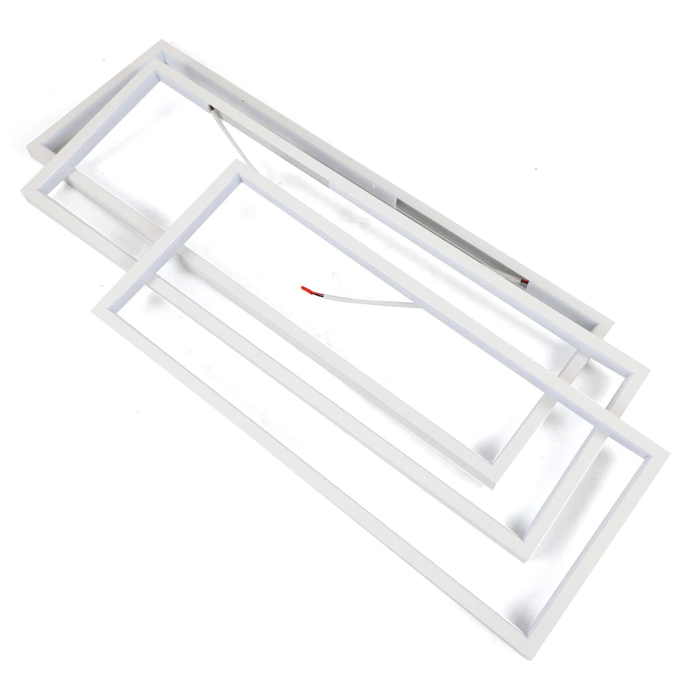 Modern Rectangle LED Ceiling Lights White Acrylic Indoors Ceiling Mount Lamp Living Room Bedroom Home Lighting Fixture