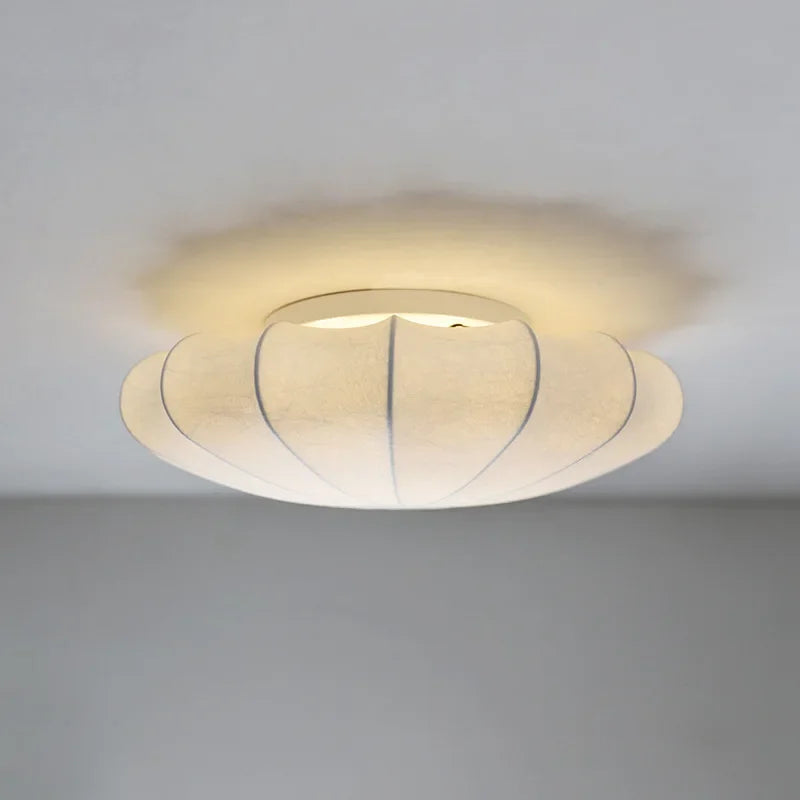 Nordic Silk Pendant lamp Wabi Sabi Cream Style Pendant light for Dining Room Living Room Beautiful Flower Hang lamp