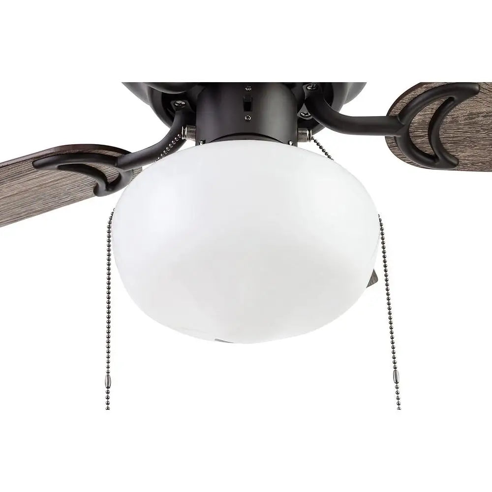 28 Inch Flushmount Ceiling Fan with Light Pull Chains Reversible Blades Dimmable LED Energy Efficient Small Room Hugger Fan