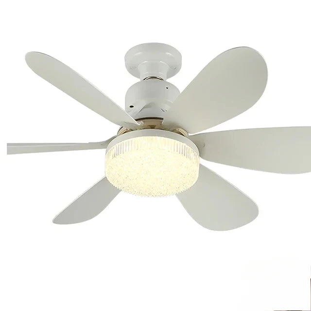 Modern Ceiling Fan E27 LED Light 20.5in Silent with Remote Control Fans 3-speed Room Office Study Kitchen Bedroom Electric Fan