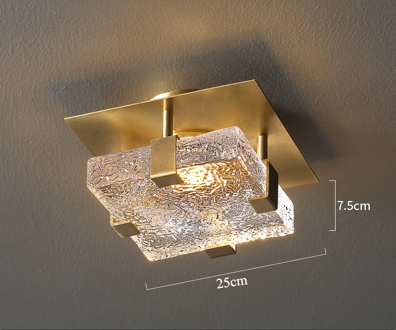 Luxury Postmodern Full Copper Marble Bedroom Ceiling Light Corridor Balcony Study Creative Entry Foyer Entrance Light