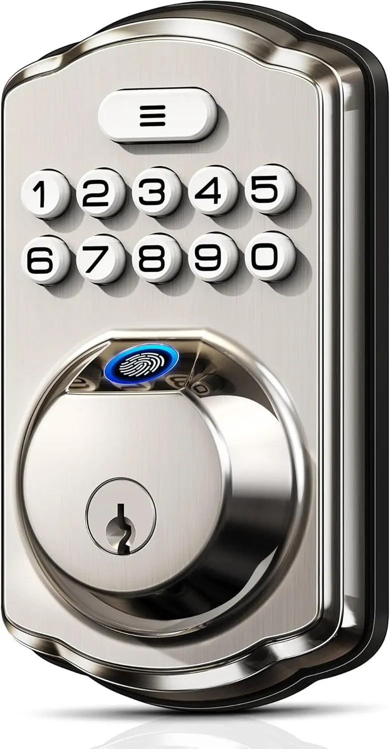 Veise Fingerprint Door Lock, Keyless Entry, Auto Lock, Electronic Keypad Deadbolt for Front Door, Biometric, Anti-Peeking Passwo