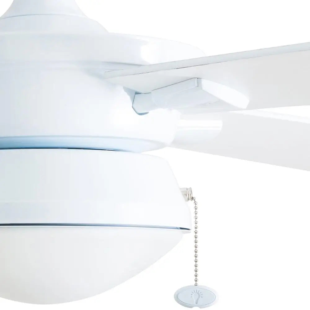 52 Inch Indoor Outdoor Ceiling Fan 4 Blades Light Kit Pull Chains Reversible Motor Quiet Energy Efficient Patio Porch Garage