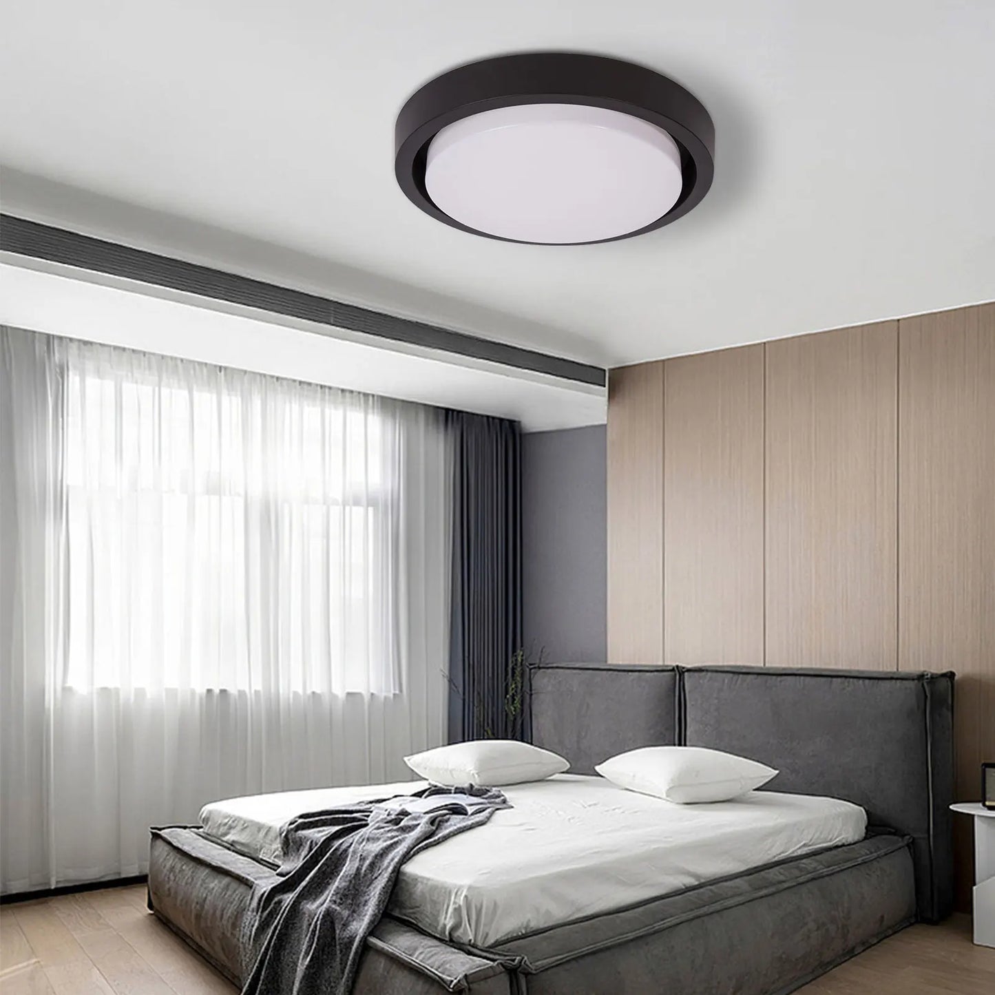 10-Light Adjustable Semi Flush Mount Ceiling Lighting Fixture, Remote Control Dimmable LED Chandelier for Living Room & Bedroom