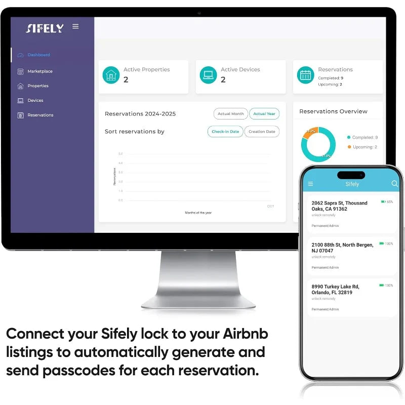 Keyless-Entry Fingerprint Smart Door Lock: Sifely Digital Electronic Lock with Code Passcode, Electric Door Knob, Biometric Lock
