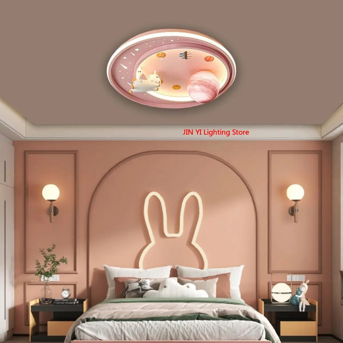 Cartoon Children's Ceiling Light Astronaut Creative Eye Protection Light Source Starry Sky LED Eye Protection Indoor Light