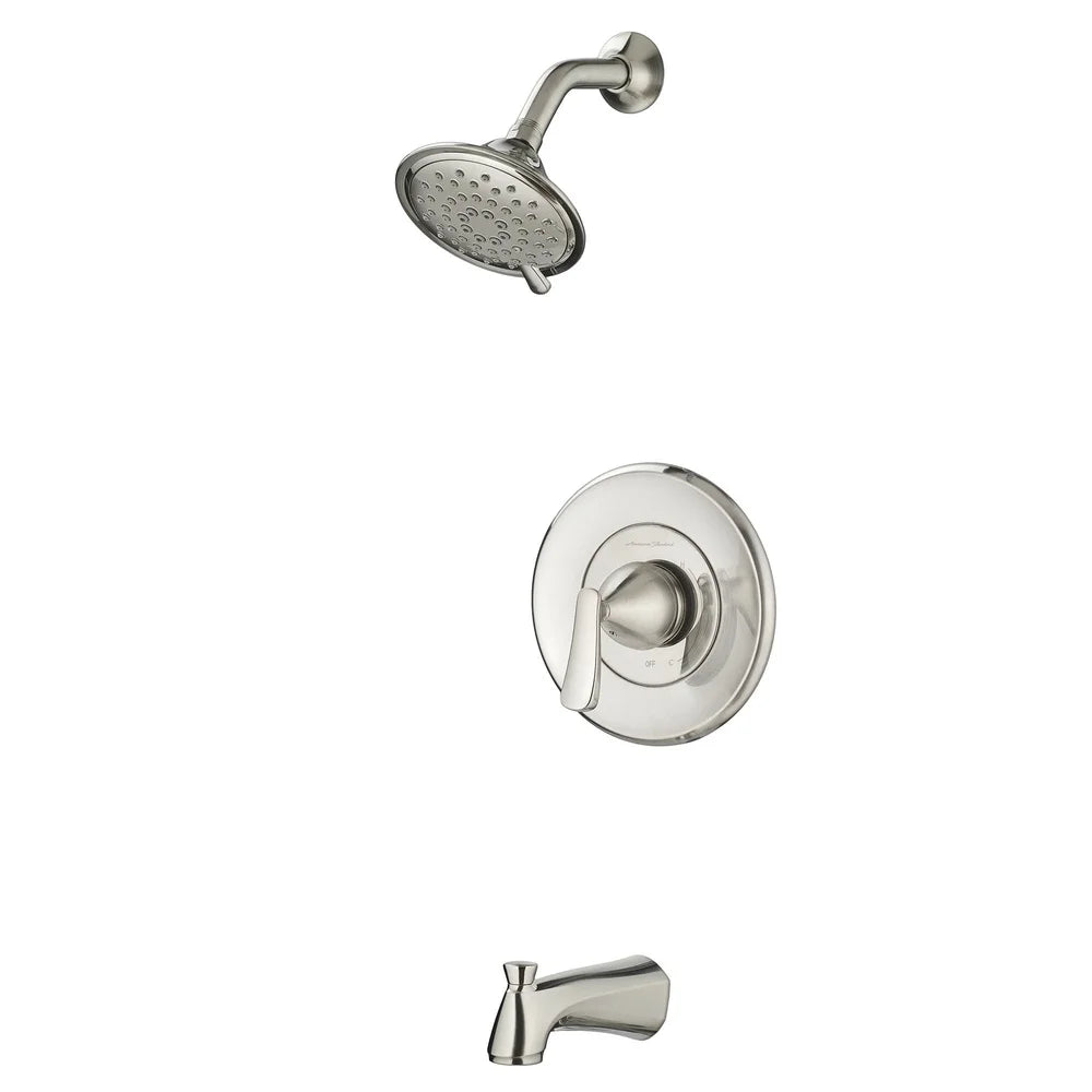 Three Function Showerhead Tub and Shower Trim Kit with Valve Anti-Scald Pressure Balance Diverter Ceramic Disc WaterSense