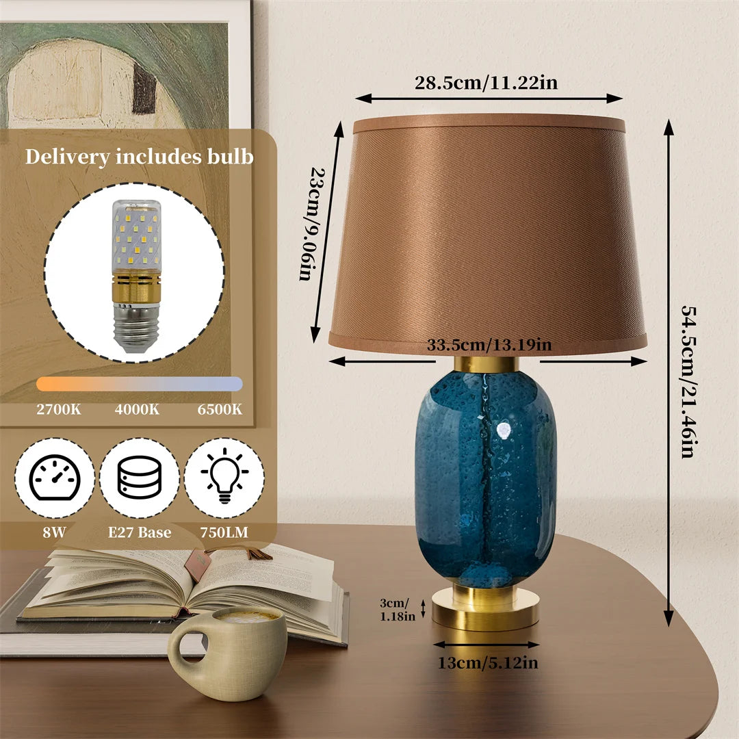 Vrygle LED Desk Lamp, Adjustable Dimmable Study Table Lamp with with Electrified Eye Protection Bedside Lamp for Office & Home