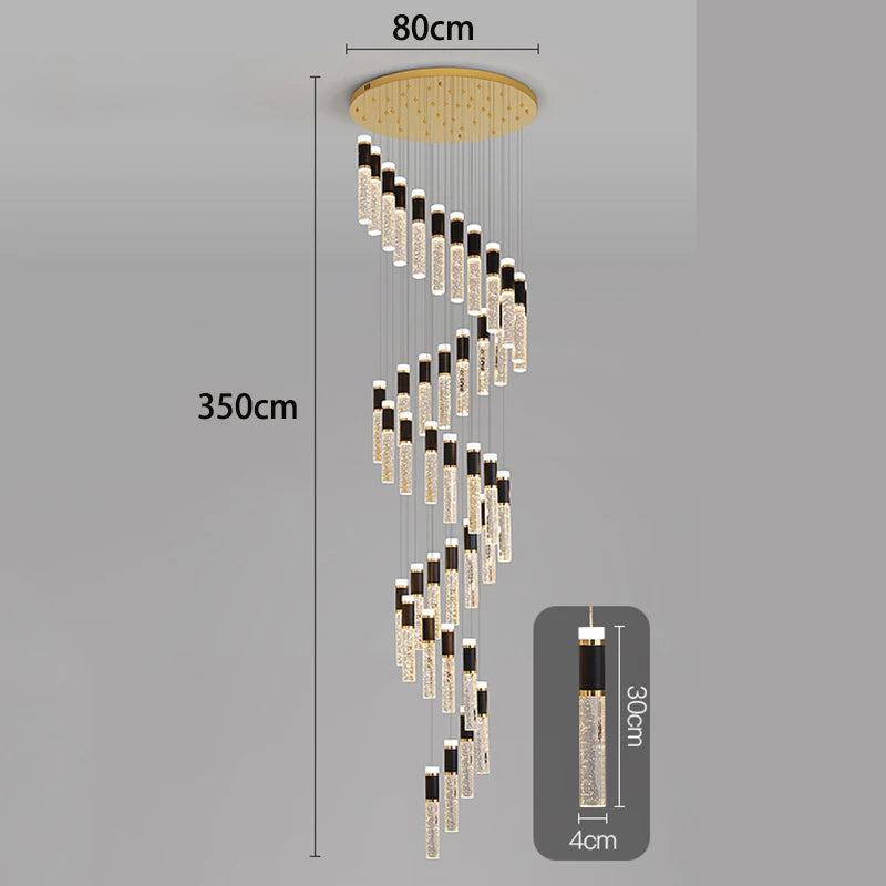 Modern home decor led lights pendant light lamps forstaircase Chandeliers for living room hanging light indoor lighting