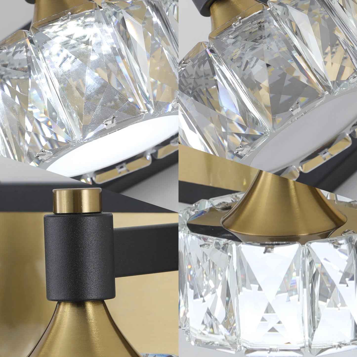 LED Vanity Light 4-Light Modern Crystal Bathroom Over Mirror Bath Wall Lighting Fixture Suitable for bathrooms, bedrooms