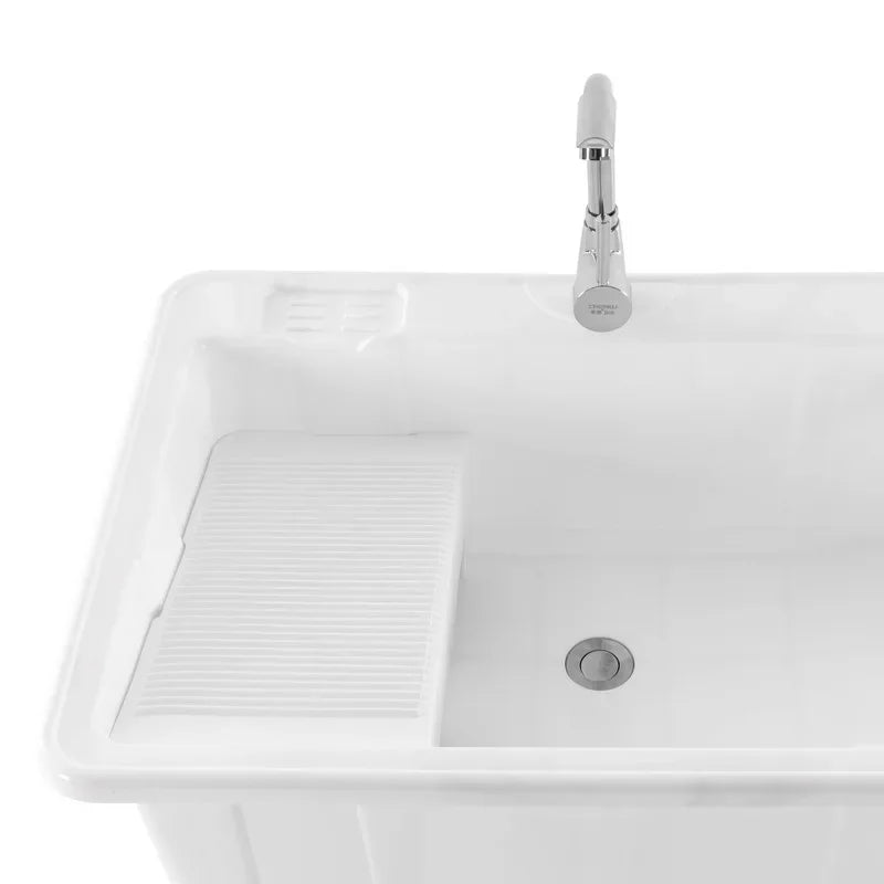 Freestanding Laundry Tub Spacious Utility Wash Sink w/ Faucet & Storage for Laundry Room wash basin sink bathroom wash basin
