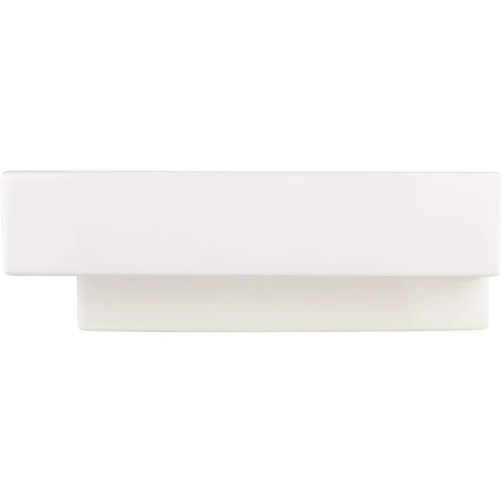 424917 Stoddert 20" Vitreous China Wall Mounted Bathroom Sink with Single Faucet Hole and Overflow - White