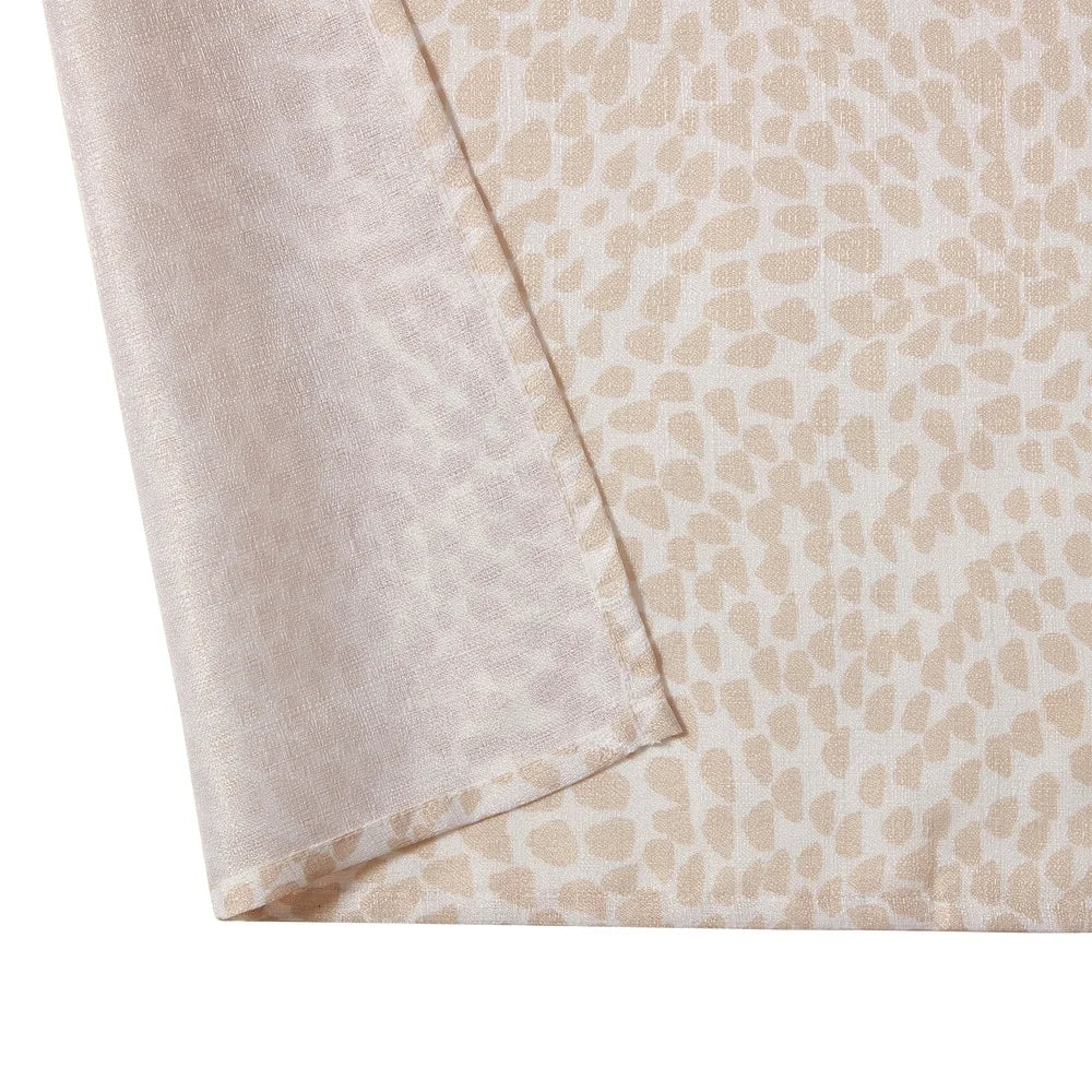 Durable Fabric Shower Curtain 72x72 Leopard Print Taupe Cream Modern Bathroom Décor Machine Washable Easy Care