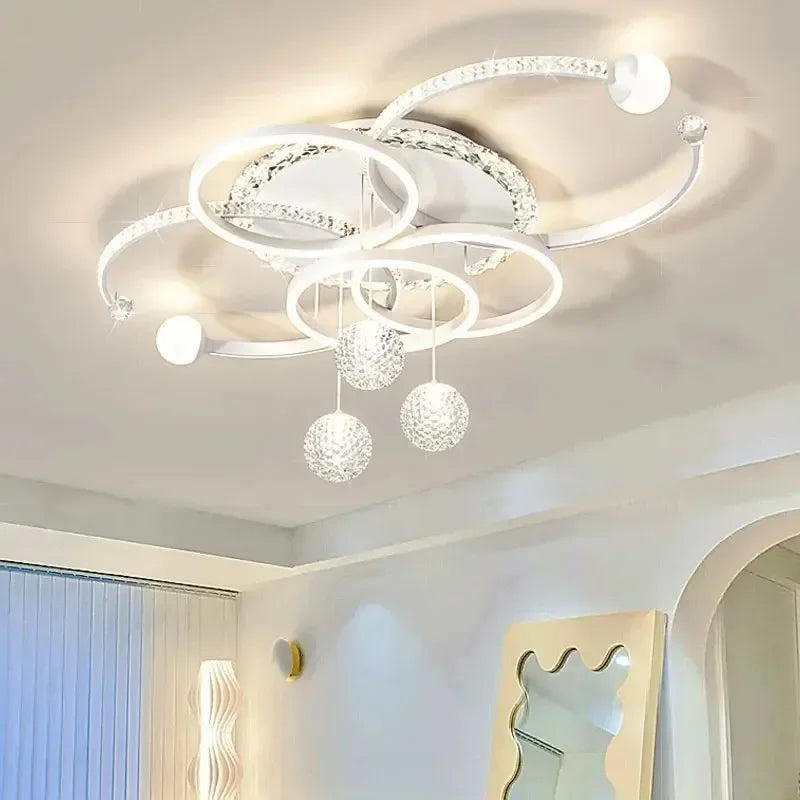 Starry sky Ceiling Chandelier Ordic Circle Living Room Led Pendant Light For Living Room Intelligent Ligjts Decoration Ceiling
