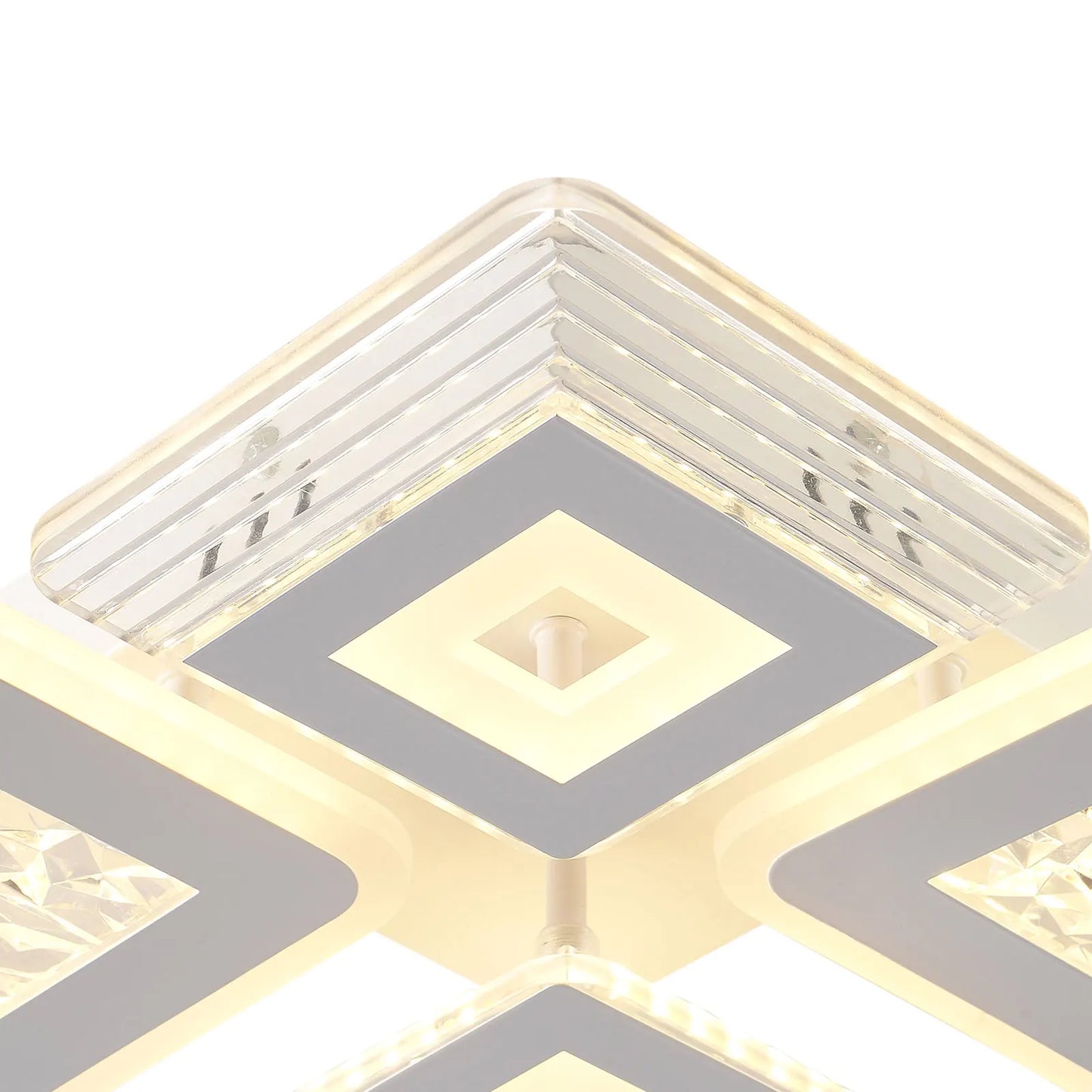 LED Acrylic Ceiling Lamp Flush Mount Pendant Light Bedroom Modern Living Room Chandelier Dimmable White