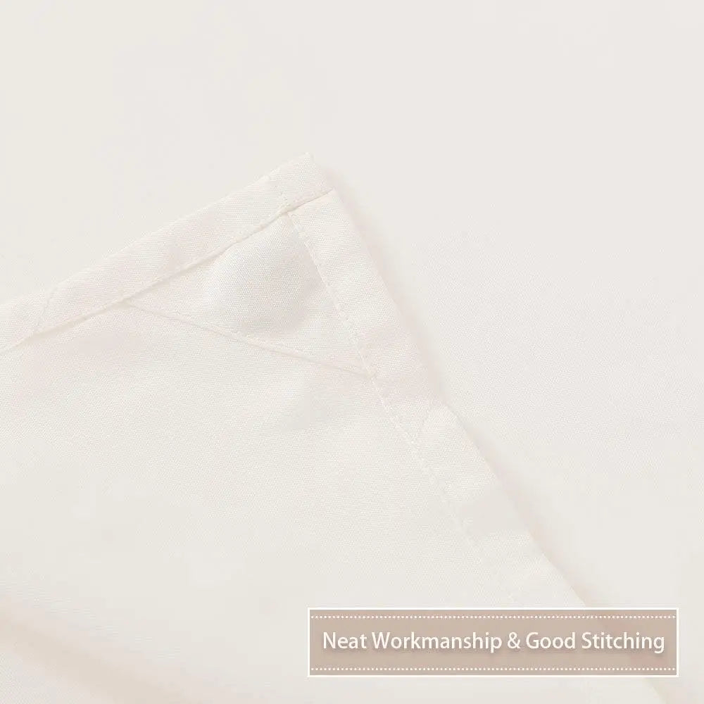 Hotel Quality 100% Waterproof Fabric Shower Curtain Liner with Magnets for Bathroom, 72x72 Inch, Ivory