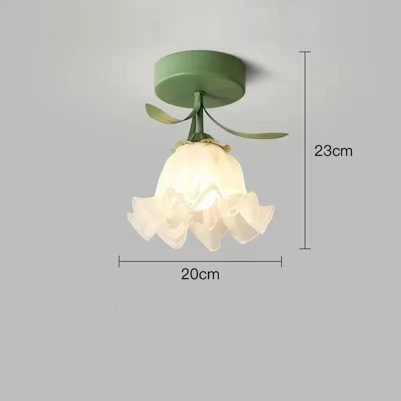 French Style Minimalist Modern Flower Ceiling Light Balcony Foyer Dressing Room Balcony Indoor Decoration