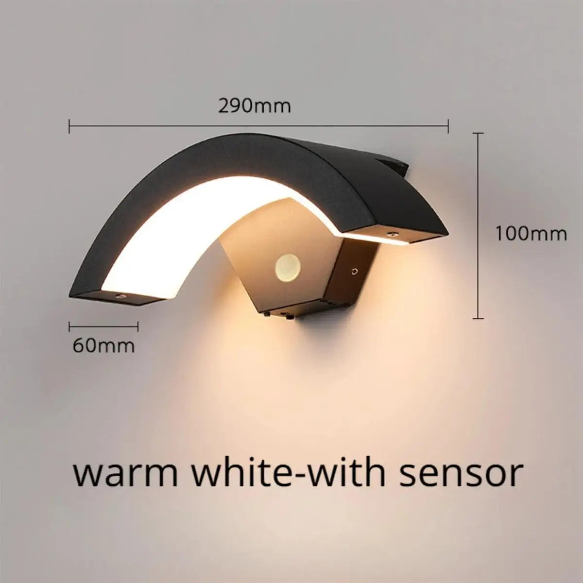 Moon Shape Wall Lamp Light Led Aluminum Indoor Flicker Free Sconces 18W Lighting Shade Outdoor Wall Mounted Modern Motion Sensor