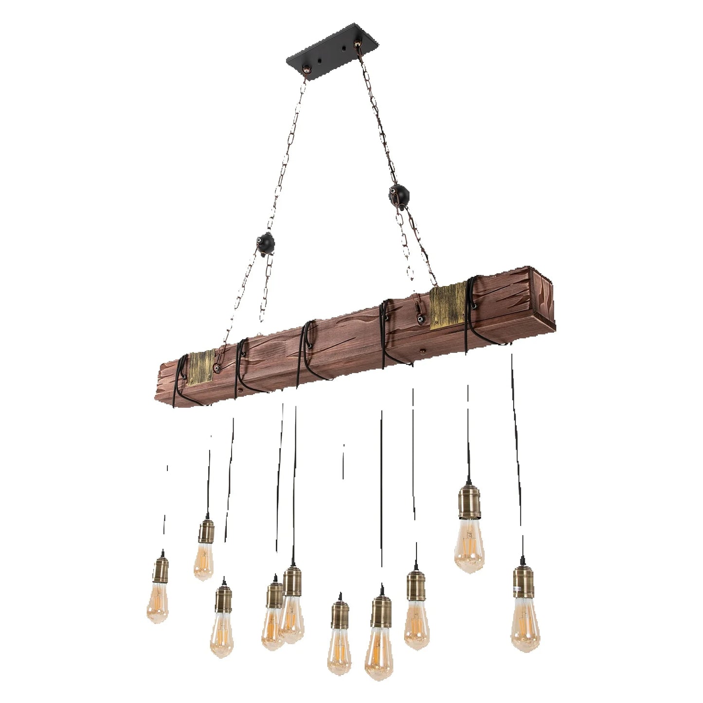 10-Light Chandelier Large Pendant Light Flush Mount with E26 Standard Lamp Holder for Kitchen Island, Dining Room, Entryway