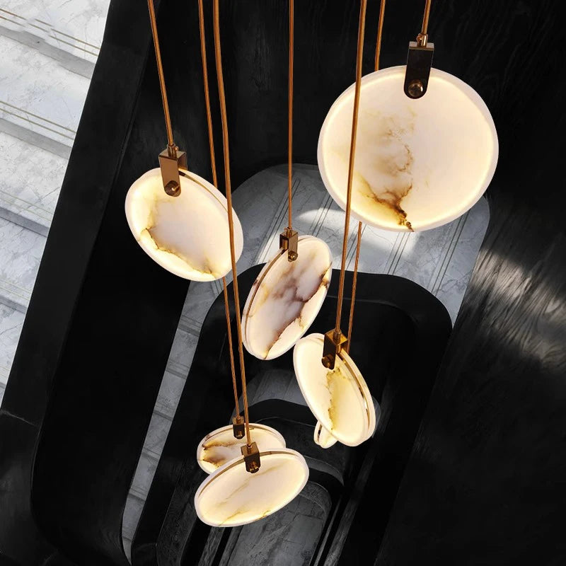 Modern home decoration crystal chandelier, stair Pendant lamp, living room Pendant lights, interior lighting