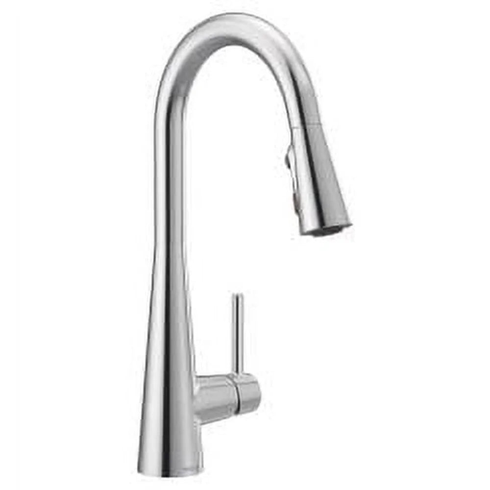 Chrome One-Handle Pulldown Kitchen Faucet High Pressure Power Clean Spray Technology Easy Installation Durable Kitchen Sink