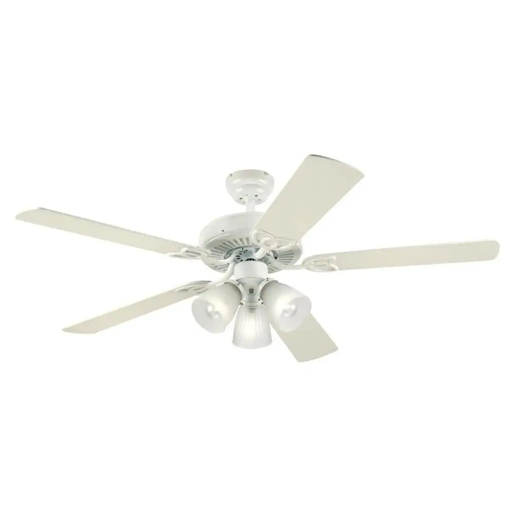 Vintage Indoor Ceiling Fan Dimmable LED Bulbs Energy Efficient Light Kit Reversible Blades Powerful Air Movement Quiet Operation