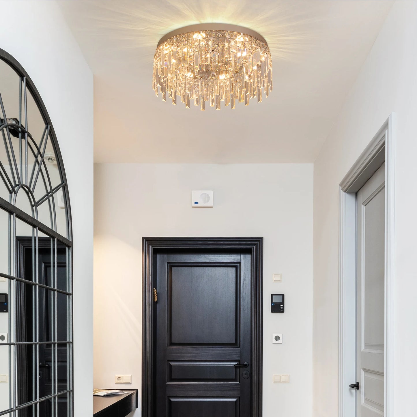 2025 New Crystal Ceiling Light Modern Luxury Chandelier Led Fixture Plafon Lamp Living Dining Room Home Appliance Decor Lustre
