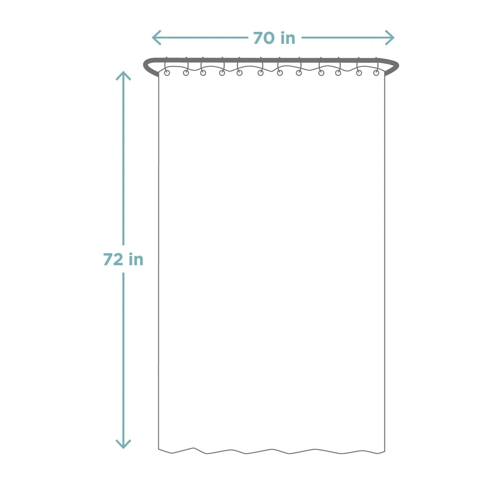 Waterproof PEVA Shower Curtain Bamboo Design 70x72 Inches Odorless Soft Touch Easy Clean Bathroom Tub Decor