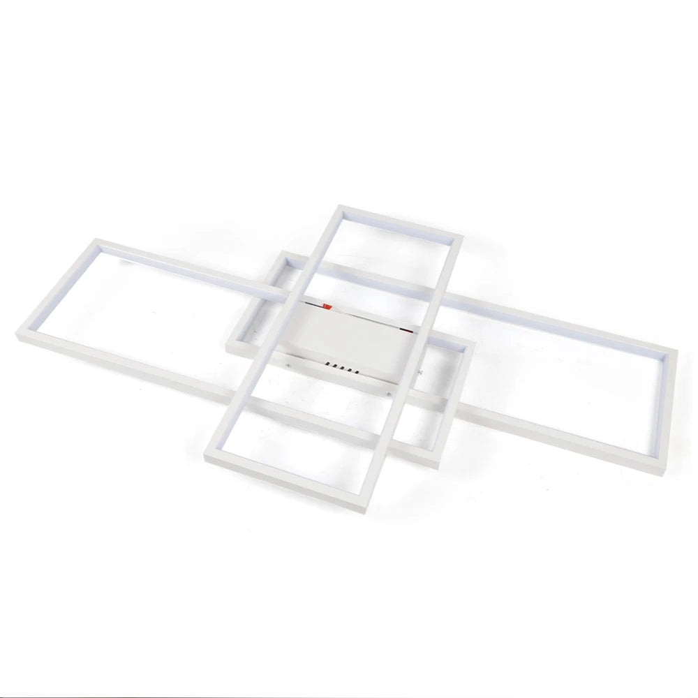 Modern Rectangle LED Ceiling Lights White Acrylic Indoors Ceiling Mount Lamp Living Room Bedroom Home Lighting Fixture