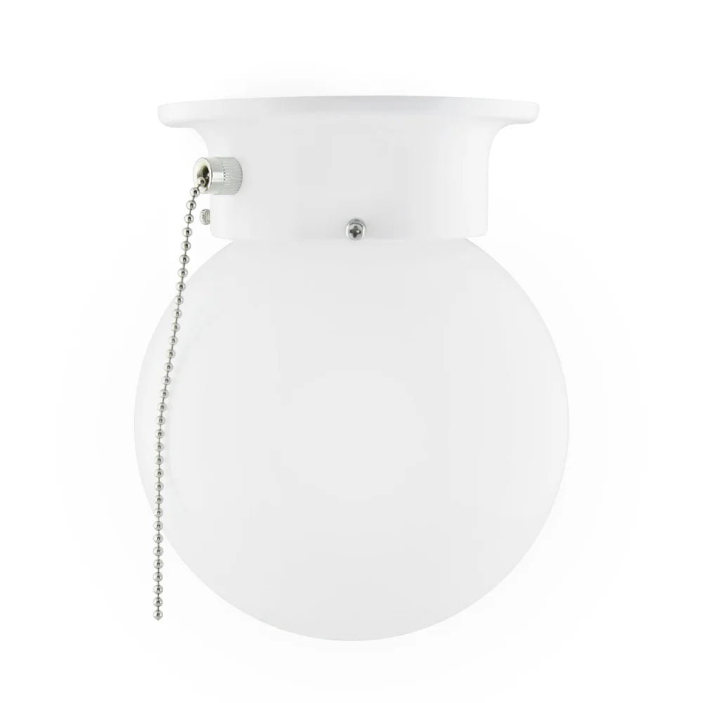 5.9 Inch Flush Mount Ceiling Light Metal Fixture Frosted Glass Shade Easy Installation Suitable Low Ceilings Hallway Living Room