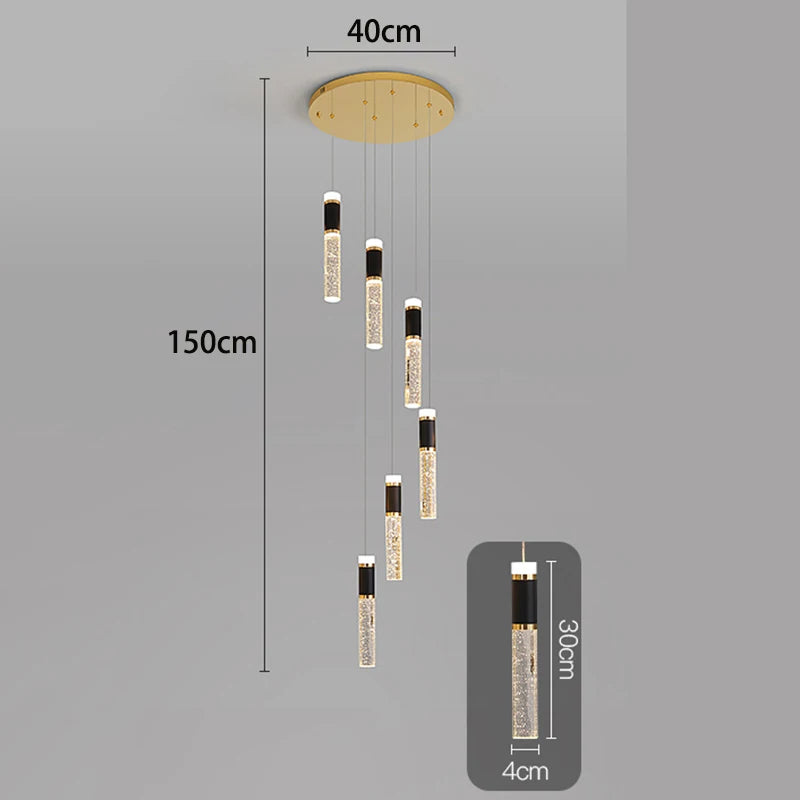 Modern home decor led lights pendant light lamps forstaircase Chandeliers for living room hanging light indoor lighting