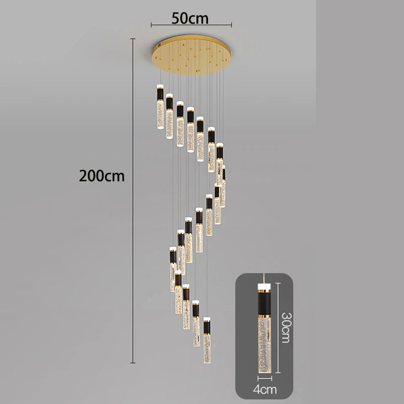 Modern home decor led lights pendant light lamps forstaircase Chandeliers for living room hanging light indoor lighting