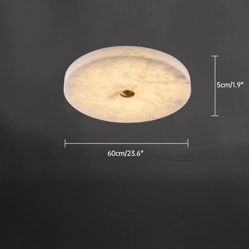 Modern Simple LED Natural Marble Ceiling Lamp Living Room Bedroom Corridor Circular Ultra-thin All-copper Wall Lamp Indoor Decor