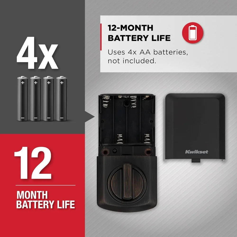 SmartCode 270 Keyless Entry Electronic Touchpad Deadbolt Door Lock with Auto-Lock, Custom User Codes, Advanced Security in Vene