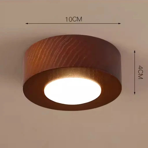 Nordic Creative Square Wooden Ceiling Lamps Simple Acrylic LED Handing Light for Bedroom Living Room Stair Aisle Lighting Decor