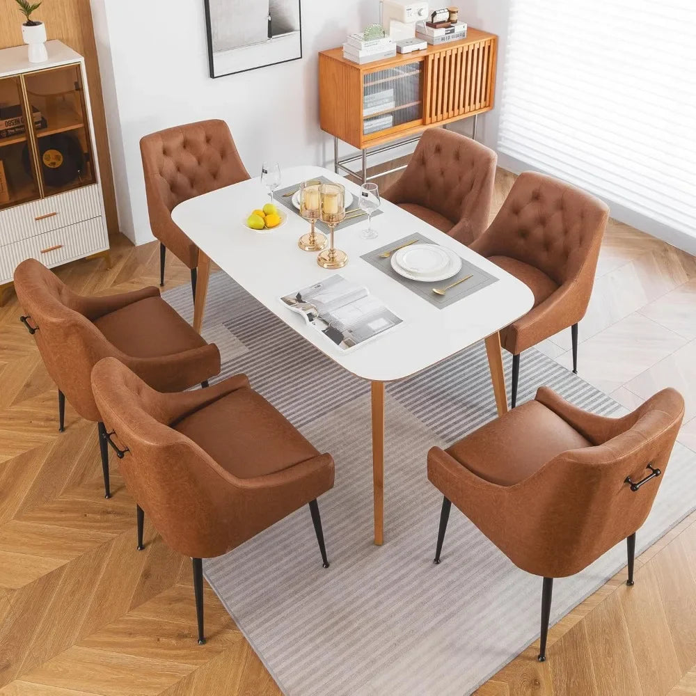 Modern dining chair set, kitchen dining chair, cushion and metal legs, soft cushion, kitchen, living room dining chair set
