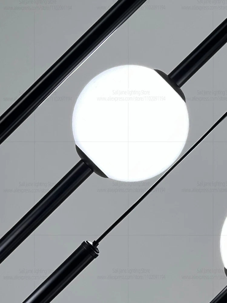 Modern LED Pendant Light For Home Decoration Living Room Lighting Minimalist Luster Dining Table Hanging Staircase Chandelier