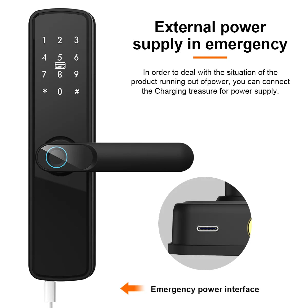 TUYA Fingerprint Door Lock WIFI Keyless Smart Electronic Lock NFC Keypad APP Password KEY Reversible Handle For Home office