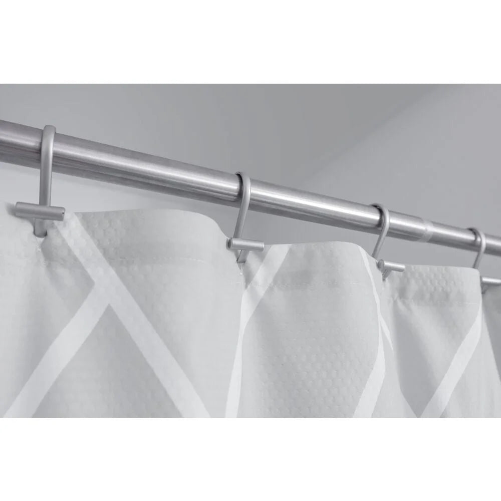 High Quality Fast Drying Polyester Shower Curtain 70x72 Geometric Pattern Reinforced Button Holes Machine Washable Easy Care