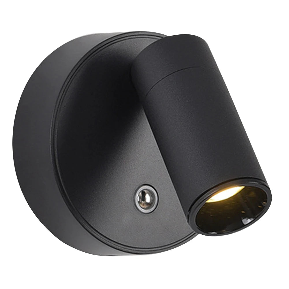Adjustable Wall Light USB Rechargeable 1800mAh Bedside Study Reading Sconce Lamp COB Touch Control 3W Indoor Lighting Room Decor