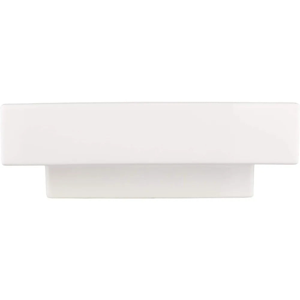 424917 Stoddert 20" Vitreous China Wall Mounted Bathroom Sink with Single Faucet Hole and Overflow - White