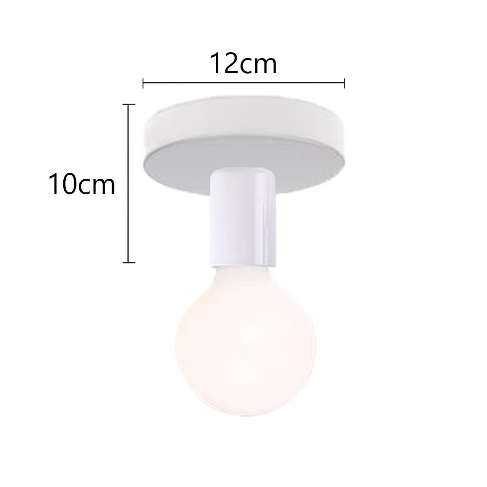 Simple Retro Ceiling Light Industrial Metal E27 Ceiling Lamp Sconce for Living Room Balcony Dining Room Bedroom Aisle Home Decor