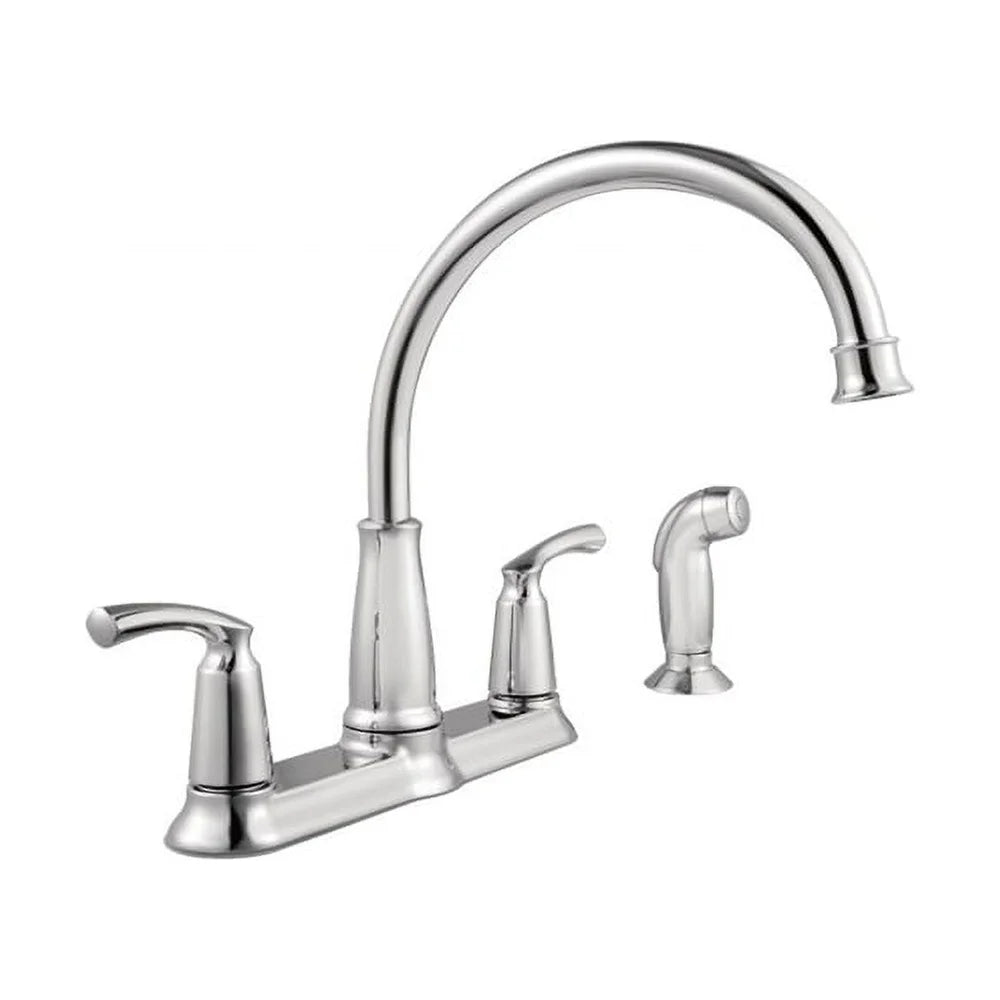Bexley Two Handle Chrome Kitchen Faucet Side Sprayer Included