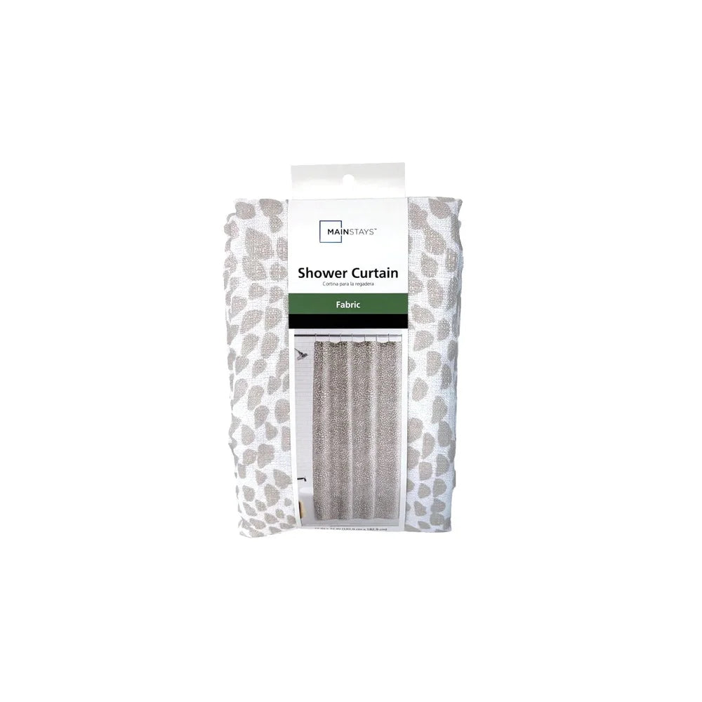 Durable Fabric Shower Curtain 72x72 Leopard Print Taupe Cream Modern Bathroom Décor Machine Washable Easy Care