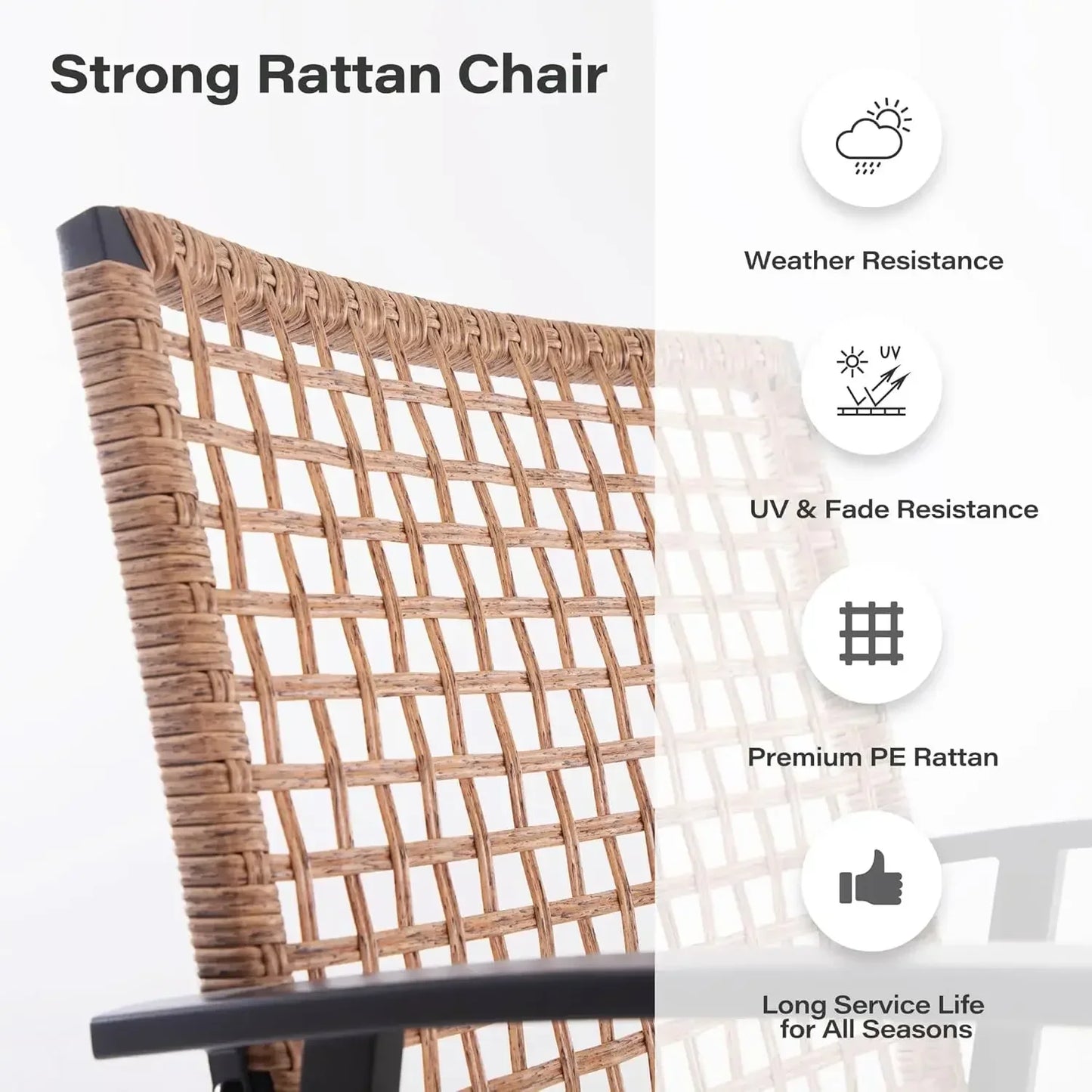 7 Pieces Patio Dining Set, Outdoor Furniture Set of 6 Chairs with Soft Cushion and Iron Slats Table Top with Umbrella Hole