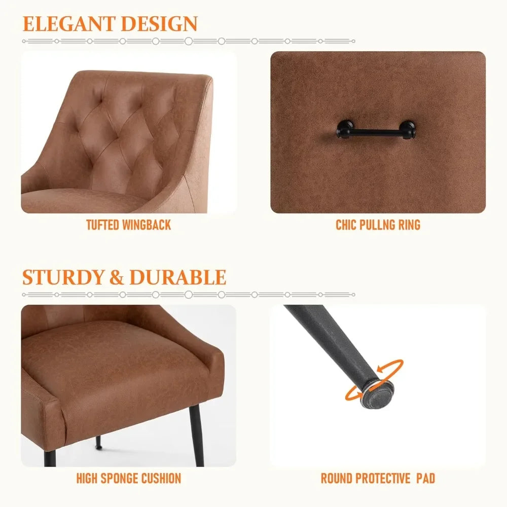 Modern dining chair set, kitchen dining chair, cushion and metal legs, soft cushion, kitchen, living room dining chair set