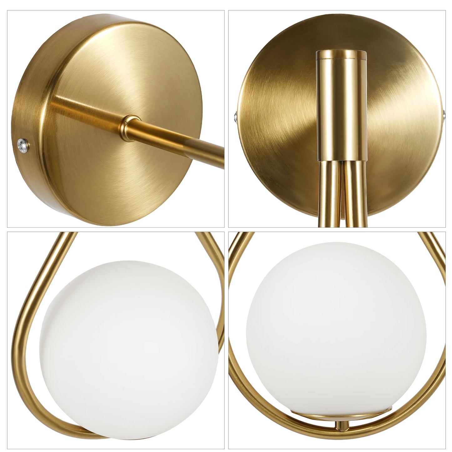 Modern Glass Ball Wall Lamp Wall Sconce Light Fixtures Fit Bathroom Bedroom Gold Outstanding Lighting Effect Meet Your Needs